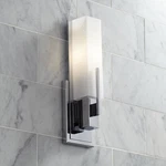 Midtown Modern Wall Light Sconce Chrome Hardwired 4 1/2" Fixture White Glass. Fixed Price $179.99.