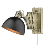 Golden Lighting 3824-A1W Hawthorn 10" Tall Hardwired Plug-in Aged Brass /. Fixed Price $154.00.