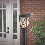 Hampton Bay Ravencrest 120 Lumens Black Outdoor Solar Post Lantern #1007161768. Fixed Price $42.49.