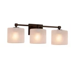 Justice Design Fusion Tetra 3-LT Bath, Oval/ck/bz E26 FSN-8423-30-FRCR-DBRZ. Fixed Price $312.00.