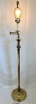 Vtg Stiffel Floor Lamp Solid Brass Pineapple Hollywood Regency Swing Arm Read. Fixed Price $275.00.