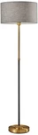 Adesso Bergen 59" High Modern Black And Antique Brass Floor Lamp. Fixed Price $200.00.