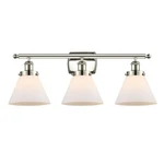 Innovations Ballston Lg Light Vanity, Nickel Frost/cone 916-3W-PN-G41. Fixed Price $440.00.