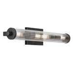 Kichler Azores Light Linear Bath Medium, Black/clear Fluted - 45649BK. Fixed Price $349.99.