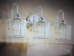 Rrtyo Avenlur 21.3 In 3-LIGHT Chrome Dimmable Glam Crystal Bathroom Vanity. Fixed Price $73.10.