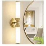 Bathroom Light Fixtures, Gold Wall Sconce With Milk Glass Shade, Modern. Fixed Price $45.00.