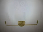 Hampton Bay Canterwood 24.88 In. 3-LIGHT Brass Bathroom Vanity With Shades. Fixed Price $44.95.