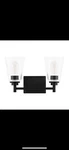 Hampton Bay Wakefield 15" Matte Black Modern Wall Mount Sconce Light Nib. Fixed Price $32.00.