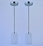 Youroke Indoor Pendant Light Fixtures 2 Pack Adjustable Brushed Nickel Finish. Fixed Price $18.00.