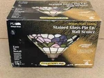 Tiffany Style Stained Glass Pin Up Wall Sconce Lamp Fixture By Prestigeline. Fixed Price $29.99.