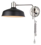 Canarm IWF1055A01 Bello 8" Tall Plug-in Wall Sconce Black. Fixed Price $135.81.