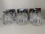 Polished Chrome Nickel Led Bath/vanity/wall Light/ Sconce With Glass Shade Lot 3. Fixed Price $64.95.