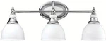 Kichler 5369CH With White Pocelona 24" Bath Light Chrome Vanity. Fixed Price $168.00.