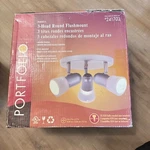 Portfolio 3 Head Round Flushmount Ceiling Light Fixture Brushed Stainless Frost. Fixed Price $43.77.