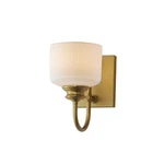 Maxim Lighting Bisque Wall Sconce, Natural Aged Brass/white - 21491WTNAB. Fixed Price $79.90.