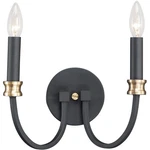 Maxim Lighting 11372BKAB Charlton Wall Sconce Black And Antique Brass. Fixed Price $71.40.