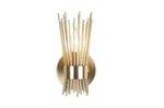 Alsy 10 In. 1-LIGHT Brushed Gold Sconce With Open Rod Metal Shade. Fixed Price $24.90.