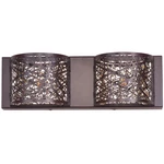 ET2 E21315-10 Bronze Inca 15" Crystal Bath Light With Halogen Bulbs. Fixed Price $61.04.