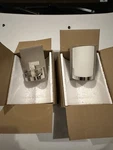 George Kovacs Convex Wall Sconce P5951-077 Set 2 Complete, Missing Glass. Fixed Price $200.00.