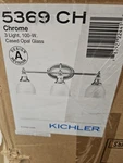 Kichler 5369 Chrome Light Cased Opal Glass Fixture. MT6. Fixed Price $58.00.