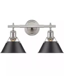 Golden Lighting 3306-BA2-PW-BLK Orwell Bathroom Vanity Pewter Black. Fixed Price $49.99.