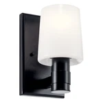 Kichler 55174NI 9" Tall Bathroom Sconce - Black. Fixed Price $111.99.
