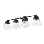Z-lite Vaughn Light Vanity In Matte Black/clear Seedy 736-4V-MB. Fixed Price $224.99.