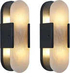 Matte Black Alabaster Wall Sconces - Modern Indoor Lighting For Any Room. Fixed Price $425.99.