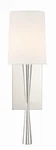 Crystorama Lighting Group TRE-221 Nickel Trenton Single 19"H Wall Sconce. Fixed Price $230.00.