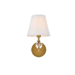 Living District Bethany Light Wall Sconce, Brass/white - LD7021W6BR. Fixed Price $66.00.