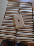 100 Nos Vtg Amertac Single Light Switch Cover Wall Plate Wooden 180T.. Fixed Price $100.00.