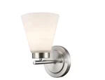 Bel Air Lighting Fifer 1-LIGHT Brushed Nickel Wall Sconce Frosted Glass Shade. Fixed Price $17.46.