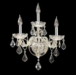 3-LIGHTS Crystal Wall Sconce Chrome Finish Elegant Modern Candle Style Fixture. Fixed Price $79.00.