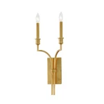 Gold Leaf Two Light Wall Sconce From The Normandy Collection. Fixed Price $138.00.