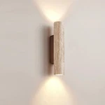 Travertine Wall Sconce Light Hardwired Natural Stone Lamp W/ Up Down. Fixed Price $68.16.