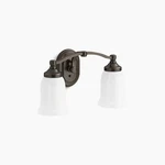 Kohler Bancroft K-11422-BZL 2-LIGHT Wall Sconce Bronze W/ Frosted Glass. Fixed Price $134.99.