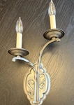 Arte De Mexico Two-light Wall Sconce Vintage Retro Metallic Silver. Fixed Price $49.99.