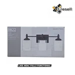 Dsi Lighting Jaylin 22" 3-LIGHT Matte Black Vanity Clear Frosted Glass. Fixed Price $44.93.