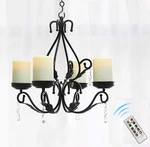 Flameless Candles Chandelier 4-LIGHT Waterproof Crystal Metal Wall Sconces Mo.... Fixed Price $92.58.