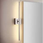 Jonathan Y Makena 28" Chrome Integrated Led Wall Sconce, Dimmable. Fixed Price $38.00.