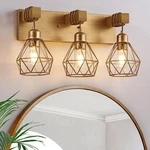 Vbitmn 3-LIGHT Bathroom Vanity Antique Brass Farmhouse. Fixed Price $104.99.