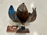 Nwt Jan Barboglio Hand Forged Iron Pedestal Adjustable Leaf Petal Candle Holder. Fixed Price $149.99.