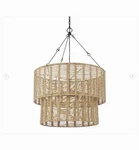 Hampton Bay Hailee 3-LIGHT Basket Hanging Pendant Black Natural Weave Shade. Fixed Price $45.99.