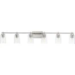 Progress Lighting Adley 48.5" 6-LIGHT Brushed Nickel W/clear Glass Vanity. Fixed Price $102.99.