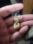 Bpoe Antique Elk's Tooth 10K Gold Fob Pendant Charm With Ruby-colored Eyes. Fixed Price $300.00.
