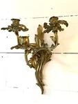 Ornate French Vintage Brass Glomar Art Works Ny Candle Wall Sconce 14 Amazing!. Fixed Price $495.00.
