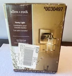 New! Allen + Roth ''kenross'' #0030497 Vanity Light/sconce Satin Nickel Finish. Fixed Price $28.95.