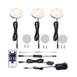 Aiboo Dimmable Led Under Cabinet Puck Lights 3 Lamps Kit With R... Fast Usa Ship. Fixed Price $31.47.