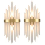 Holkirt Modern Gold Wall Sconces Set Of Two Bath Vanity Light Mounted Li.... Fixed Price $215.40.