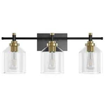 Aiwen 22.8 In. Wide 3 Light Black Bathroom Vanity Fixtures Over Mirror. Fixed Price $39.95.